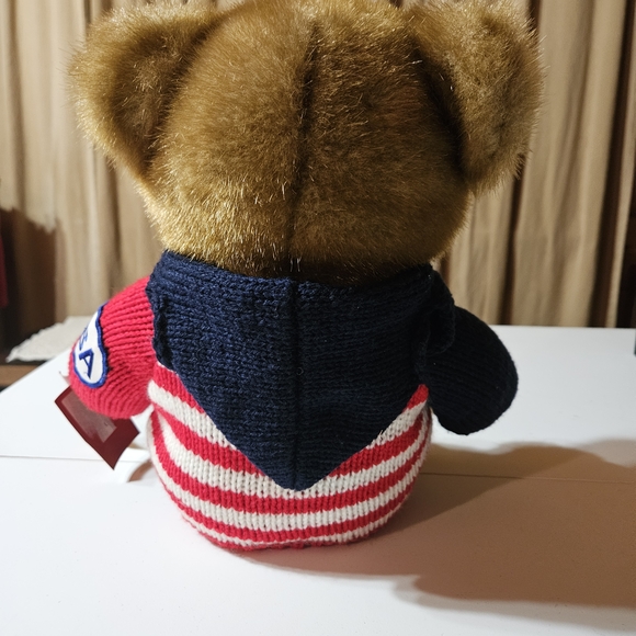 Patriotic Teddy Bear with Flag Sweater - Picture 3 of 12